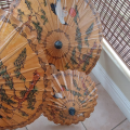 Small Vintage Japanese Bamboo & Rice Paper Parasol