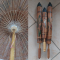 Small Vintage Japanese Bamboo & Rice Paper Parasol