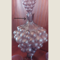 Vintage Glass Grape Cluster Decanter
