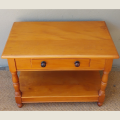 Two Yellow Wood Bedside Tables