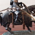 Bronze and Gilt Metal Samurai Warrior on Horseback