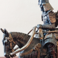 Bronze and Gilt Metal Samurai Warrior on Horseback