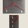 Dark Wood Anti Theft Curved Hangers