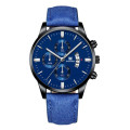 Business Casual  Quartz Wrist Watches Men -Blue & Black