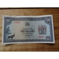 RESERVE BANK OF RHODESIA 10 DOLLAR NOTE