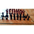 VINTAGE HEAVY CAST CHESS SET, 1.9 KG, HIGHEST IS QUEEN 75 MM