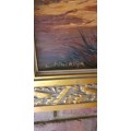 L ALBERTYN LANDSCAPE OIL PAINTING 600 X 300 MM EXCLUDING FRAME