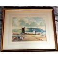 BEAUTIFUL E. R. GROOM CLAYTON DOWN SUSSEX WATERCOLOR PAINTING 360 X 260 MM