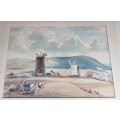 BEAUTIFUL E. R. GROOM CLAYTON DOWN SUSSEX WATERCOLOR PAINTING 360 X 260 MM