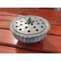 RARE ITALIAN PEWTER FOOTED FLOWER BOWL WITH LID