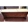 VINTAGE MONK TYPE BENCH WITH STORAGE 1215 MM LONG