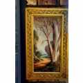 L ALBERTYN LANDSCAPE OIL PAINTING 600 X 300 MM EXCLUDING FRAME