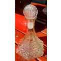 VINTAGE PRESSED GLASS DECANTER 150 X 260 MM HIGH