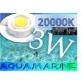 Aquamarine 3W Extreme Cool White LED chip - 20000K * Local Stock