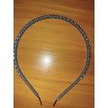 Handmade original blue Diamante wrapped headband. HB1