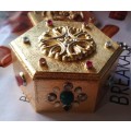 Gilded gem-encrusted trinket box - only 2 ever made. T2. SALE - WAS R2500