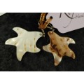 Starfish shell earrings. E40