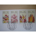 1985 RSA Flowers - 4 stamps on FDC