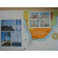 1988 Lighthouses South Africa Block of 4 stamps on FDC