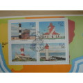 1988 Lighthouses South Africa Block of 4 stamps on FDC