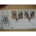 1987 RSA - Beetles 4 stamps on FDC
