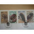 1987 RSA - Beetles 4 stamps on FDC