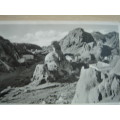 1954 Postcard with `White Lady` rock painting 2 d, used, stamped in Windhoek