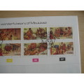 1988 Ciskei Folklore - The Story of Mbulukazi Block of 10 x 16 c on FDC
