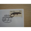 1987 Venda - Water Monitor 16 c stamped on FDC