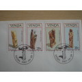 1987 Venda - Wood Sculptures 16,20,25,30 c stamped on FDC