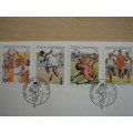 1987 Bophuthatswana - Sport 14,20,25,30 c stamped on FDC