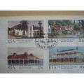 1986 RSA - Heritage Series 14,20,25,30 c stamped on FDC