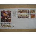 1986 RSA - The Golden City Series 14,20,25,30 c stamped on FDC