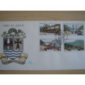 1986 Transkei - Historical Port St. Johns 12,20,25,30 c stamped on FDC
