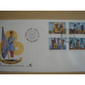1985 Ciskei - Girl Guides 12,25,30,50 c stamped on FDC
