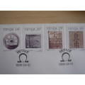 1986 Venda - History of Writing 14,20,25,30 c stamped on FDC