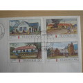 1983 Transkei - Post Offices 10,20,25,40 c stamped on FDC