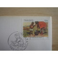 1985 Transkei - Meal Preparation 12 c stamped on FDC