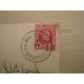 1922 Belgium - Albert I - 1 F used on postcard, stamped