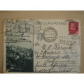 1929 Italia - King Victor Emmanuel III 75 C (print) stamped (1937) on postcard