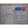 1930 Italia - Aera 2 L used on postcard, stamped with 75 C King Emmanuel III (print)