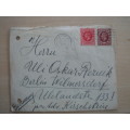 1934 England - King George V 1 & 1 1/2 P used, stamped on letter