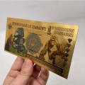 Zimbabwe Gold Notes, One Yottalilion Dollars Gold 999999