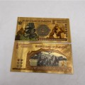 Zimbabwe Gold Notes, One Yottalilion Dollars Gold 999999