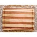 Cutting board Cherry Prime & Hard Maple 440 x 320 x 30 chamfered with juice groove