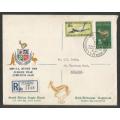 RSA 1964 75TH ANNIV SA RUGBY REG ILLUSTRATED PRIVATE FDC WITH OFFICIAL CAPE TOWN D/S TO NEWLANDS