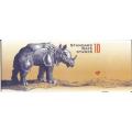 RSA 1998 ARMOURED RHINO MNH BOOKLET DIE II ENGLISH COATED NORMAL PERFS ATTACHED LEFT MARGIN