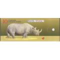 RSA 1997 RHINO STANDARD POSTAGE MNH BOOKLET DATED 1997/04/22 ENGLISH GUILLOTINED HARRISON PAPER