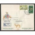 RSA 1964 75TH ANNIV SA RUGBY BOARD SET ON REG ILLUSTRATED PRIVATE FDC WITH OFFICIAL CT D/S TO PMB