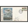 SA AIR FORCE (SAAF) FLIGHT COVER # 24 - 1986 50 GOLDEN YEARS SPITFIRE SIGNED BY 2